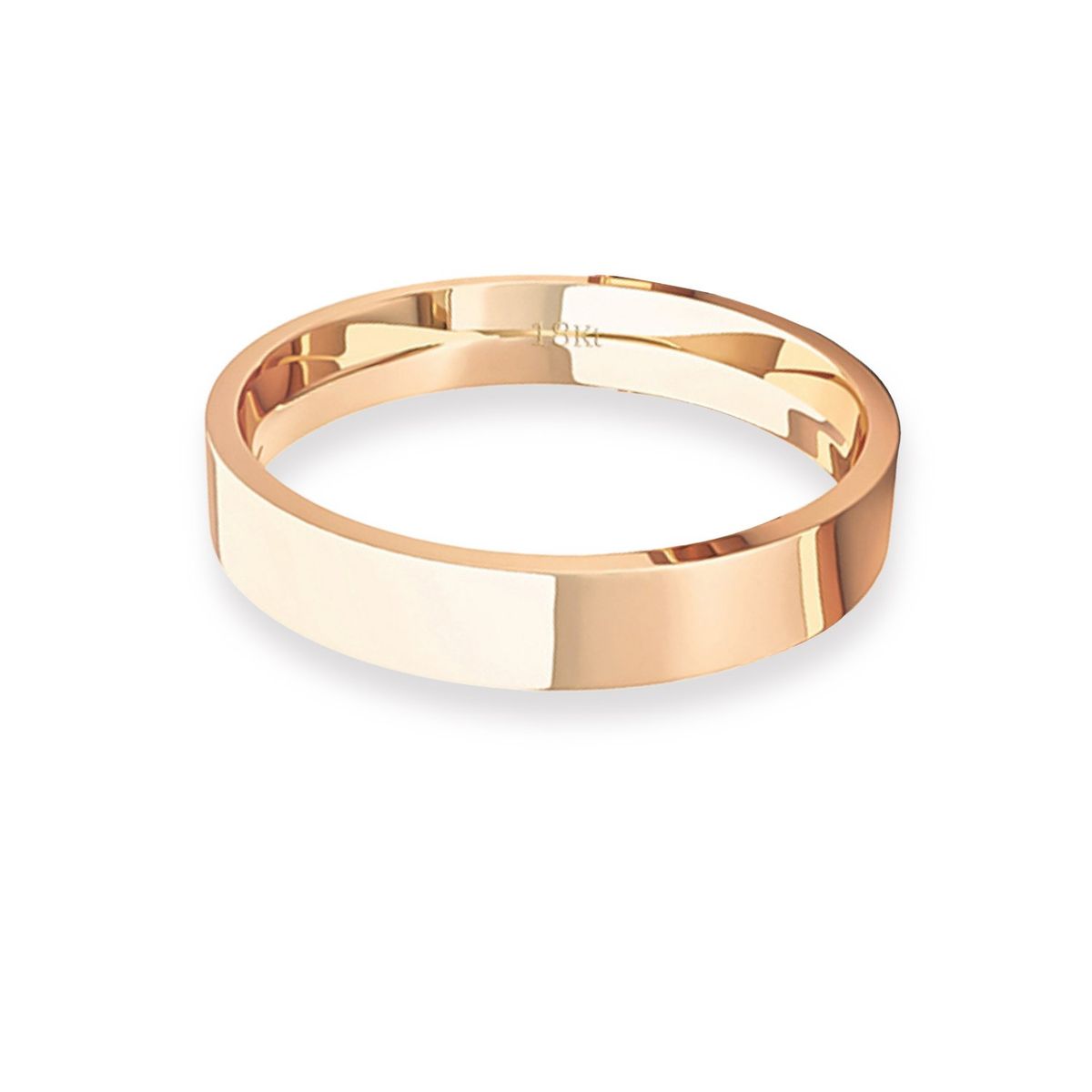 JB JOYAS BARON - Argolla Matrimonio de Oro Miel 18kt Tubo ErgoFit Portus 3,5mm