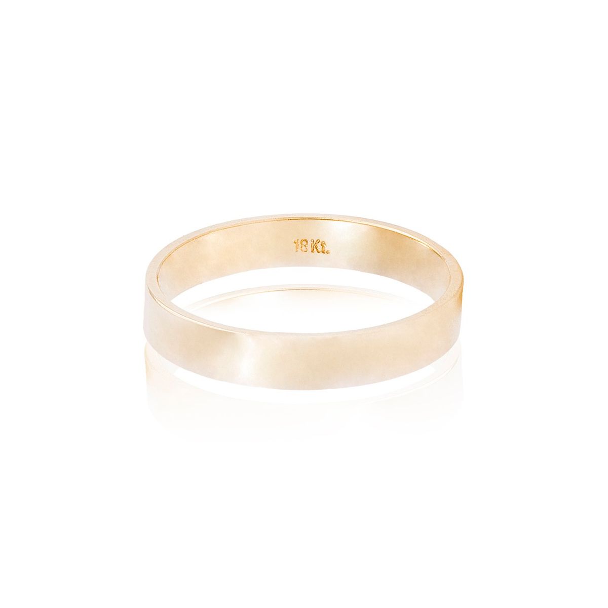 JB JOYAS BARON - Argolla Matrimonio de Oro Amarillo 18kt Tubo Ferrada de 3,5mm