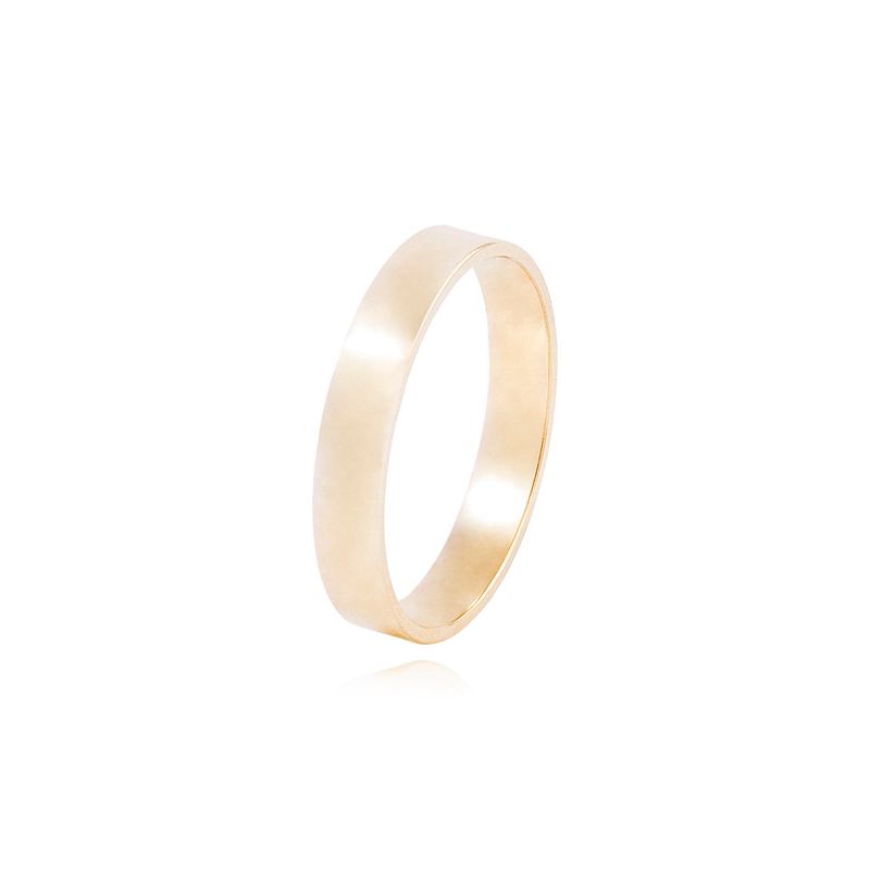 JB JOYAS BARON - Argolla Matrimonio de Oro Amarillo 18kt Tubo Ferrada de 3,5mm