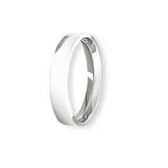 JB JOYAS BARON - Argolla Matrimonio de Oro Blanco Tubo ErgoFit Portus de 3,5mm