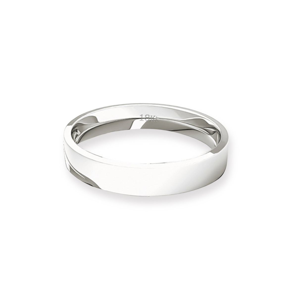 JB JOYAS BARON - Argolla Matrimonio de Oro Blanco Tubo ErgoFit Portus de 3,5mm