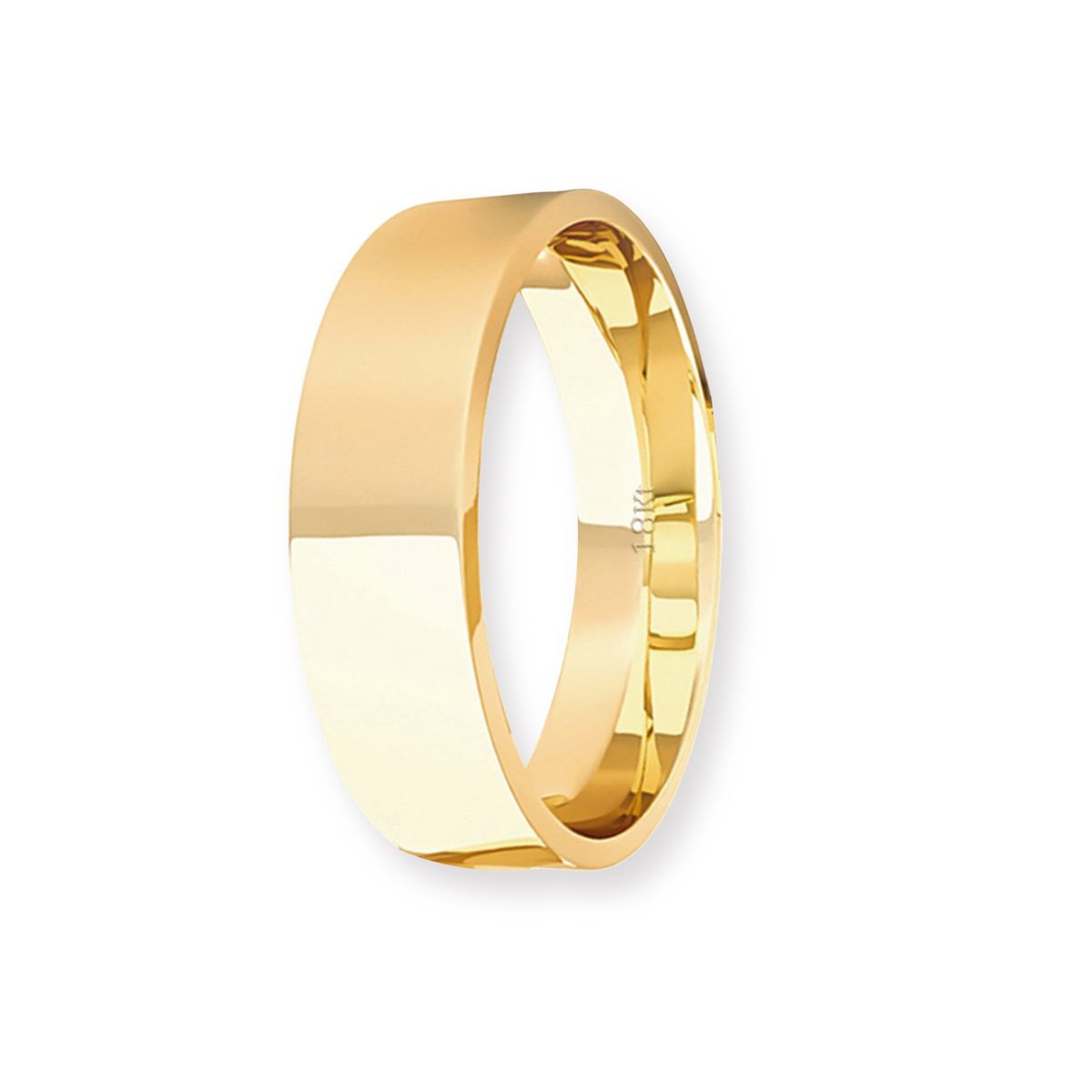 JB JOYAS BARON - Argolla Matrimonio de Oro Amarillo 18kt Tubo ErgoFit Sagres de 5,0mm