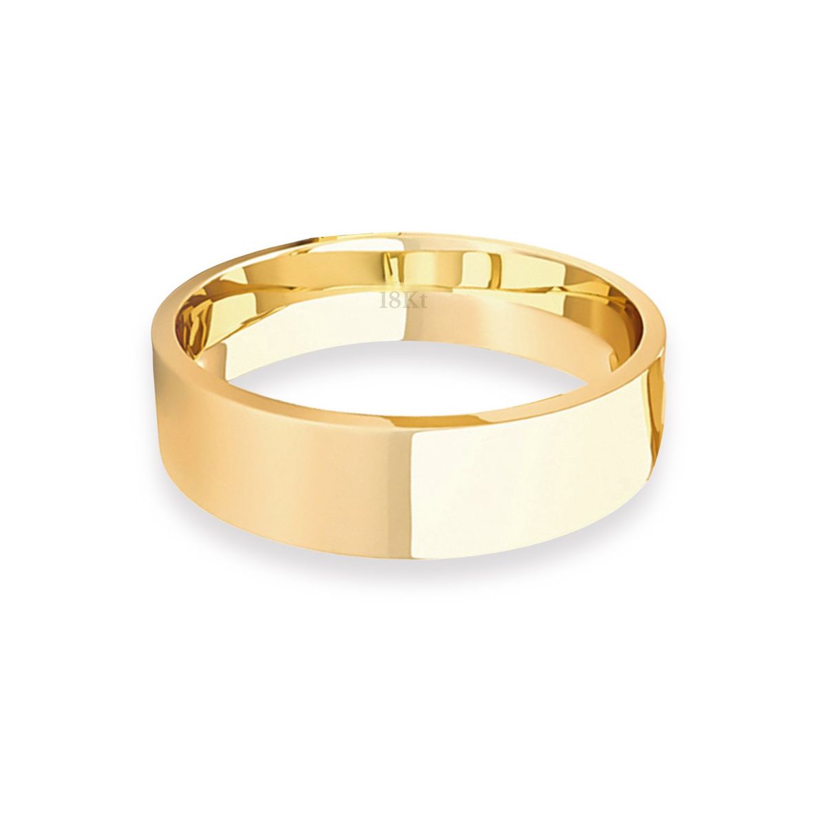 JB JOYAS BARON - Argolla Matrimonio de Oro Amarillo 18kt Tubo ErgoFit Sagres de 5,0mm