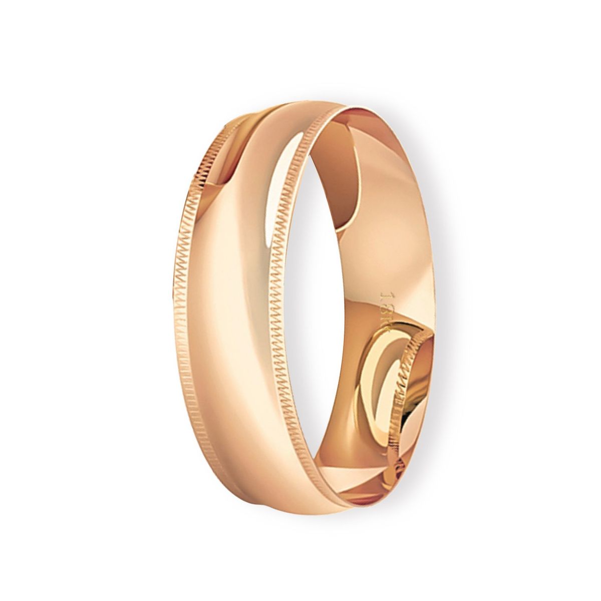 JB JOYAS BARON - Argolla Matrimonio de Oro Miel 18kt Inglés Alejandrina de 5,0mm