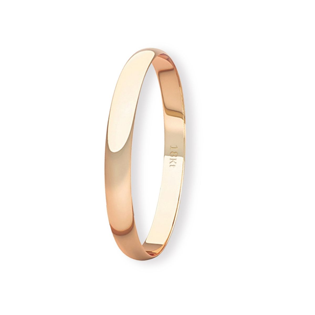 JB JOYAS BARON - Argolla Matrimonio Ilusión de Oro Miel 18kt Inglés Verona de 2,0mm