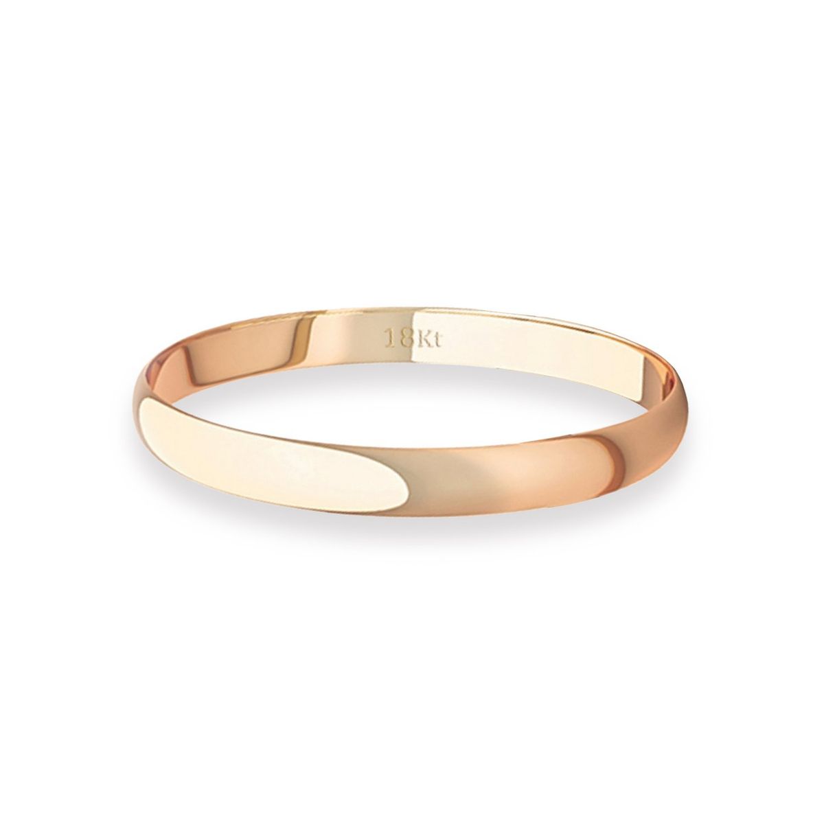 JB JOYAS BARON - Argolla Matrimonio Ilusión de Oro Miel 18kt Inglés Verona de 2,0mm