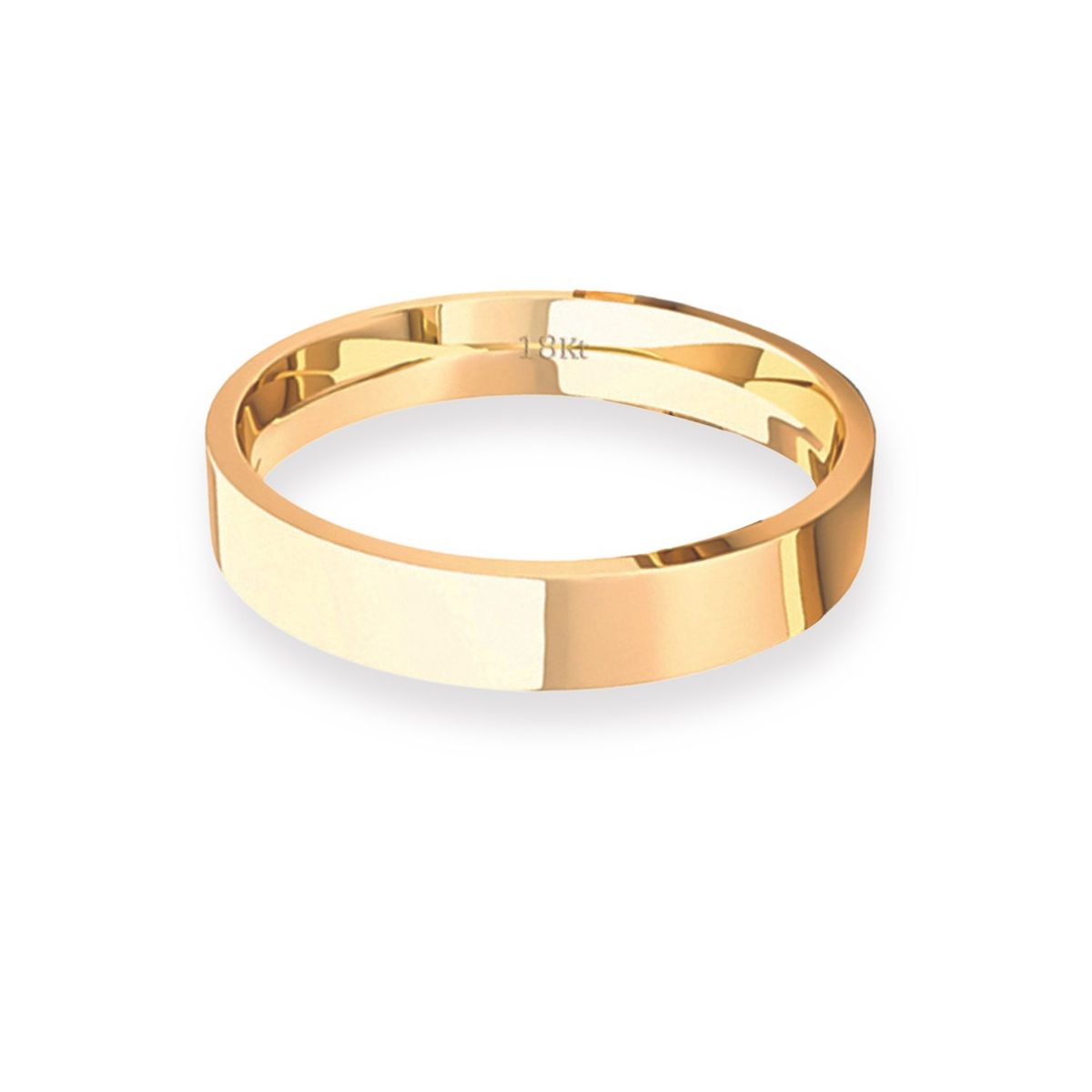 JB JOYAS BARON - Argolla Matrimonio de Oro Amarillo 18kt Tubo ErgoFit Portus de 3,5mm