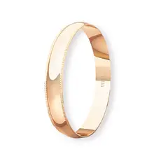 JB JOYAS BARON - Argolla Matrimonio de Oro Miel 18kt Inglés Alejandrina de 3,0mm
