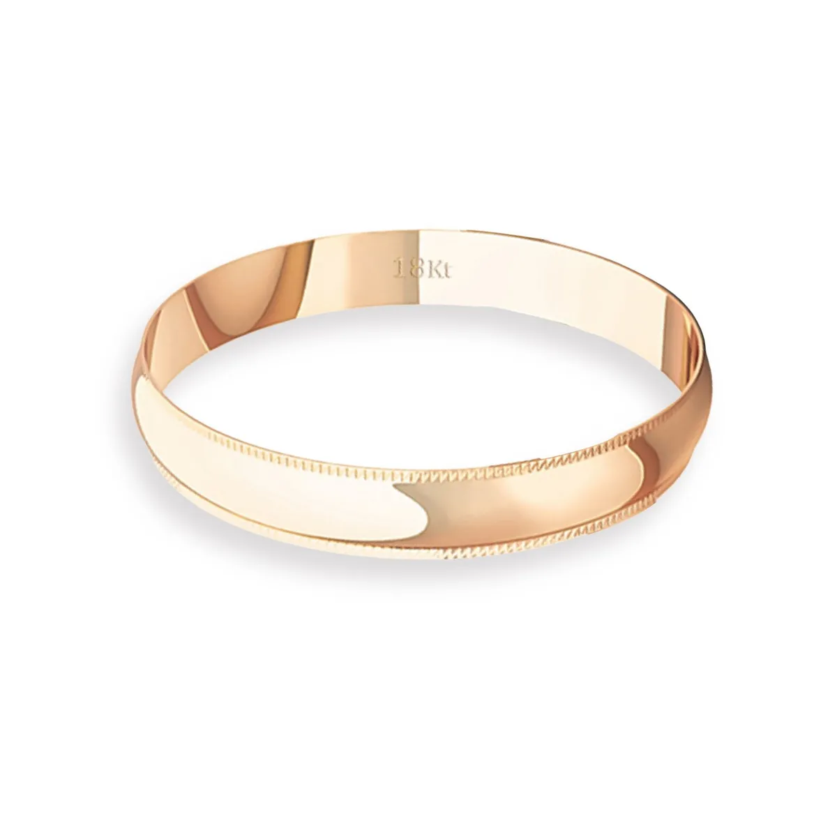 JB JOYAS BARON - Argolla Matrimonio de Oro Miel 18kt Inglés Alejandrina de 3,0mm