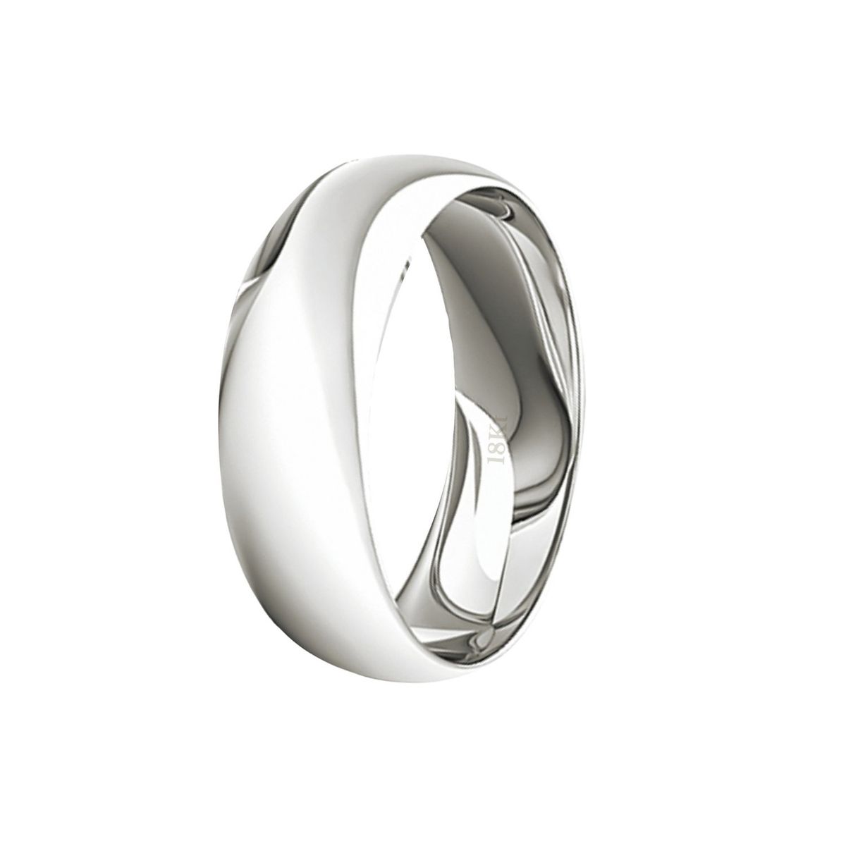 JB JOYAS BARON - Argolla Matrimonio de Oro Blanco 18kt Inglés Argos de 5,0mm
