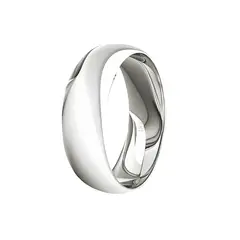 JB JOYAS BARON - Argolla Matrimonio de Oro Blanco 18kt Inglés Argos de 5,0mm