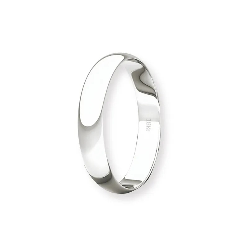 JB JOYAS BARON - Argolla Matrimonio de Oro Blanco 18kt Inglés Bari de 3,0mm