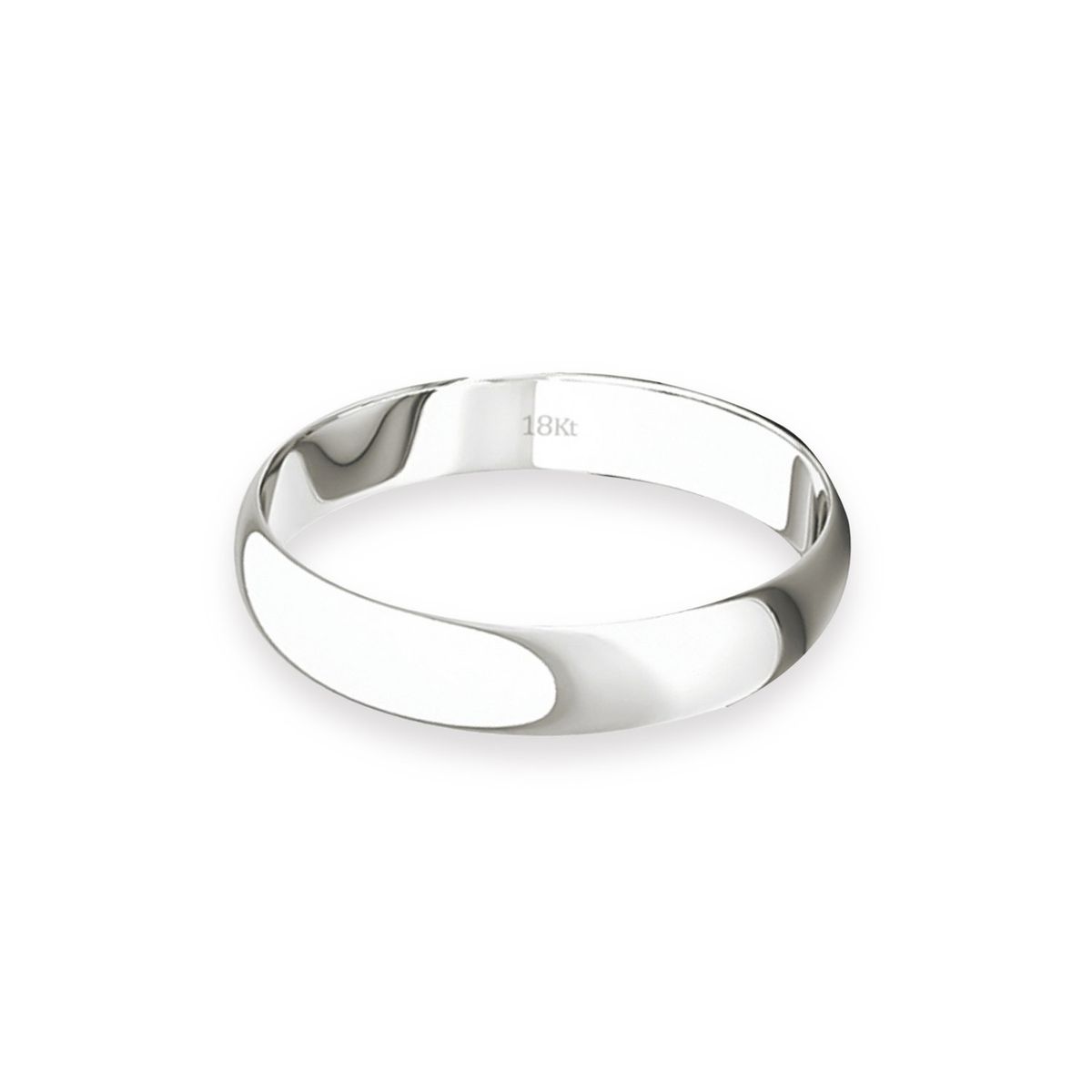 JB JOYAS BARON - Argolla Matrimonio de Oro Blanco 18kt Inglés Bari de 3,0mm
