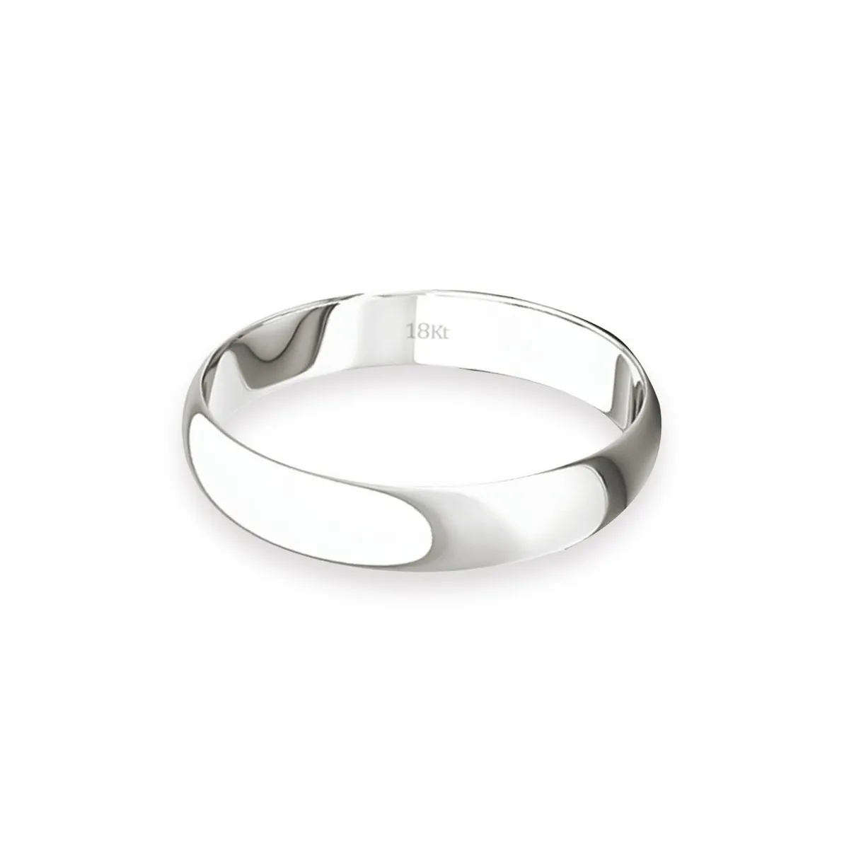 JB JOYAS BARON - Argolla Matrimonio de Oro Blanco 18kt Inglés Bari de 3,0mm