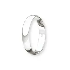JB JOYAS BARON - Argolla Matrimonio de Oro Blanco 18kt Inglés Bari de 3,0mm