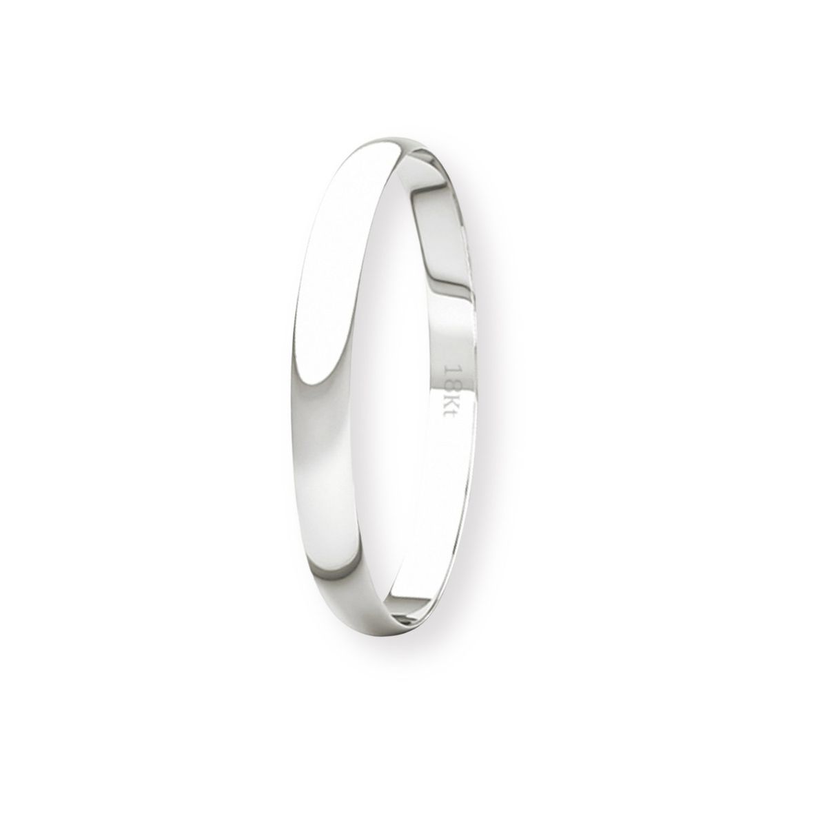 JB JOYAS BARON - Argolla Matrimonio Ilusión de Oro Blanco 18kt Inglés Verona de 2,0mm