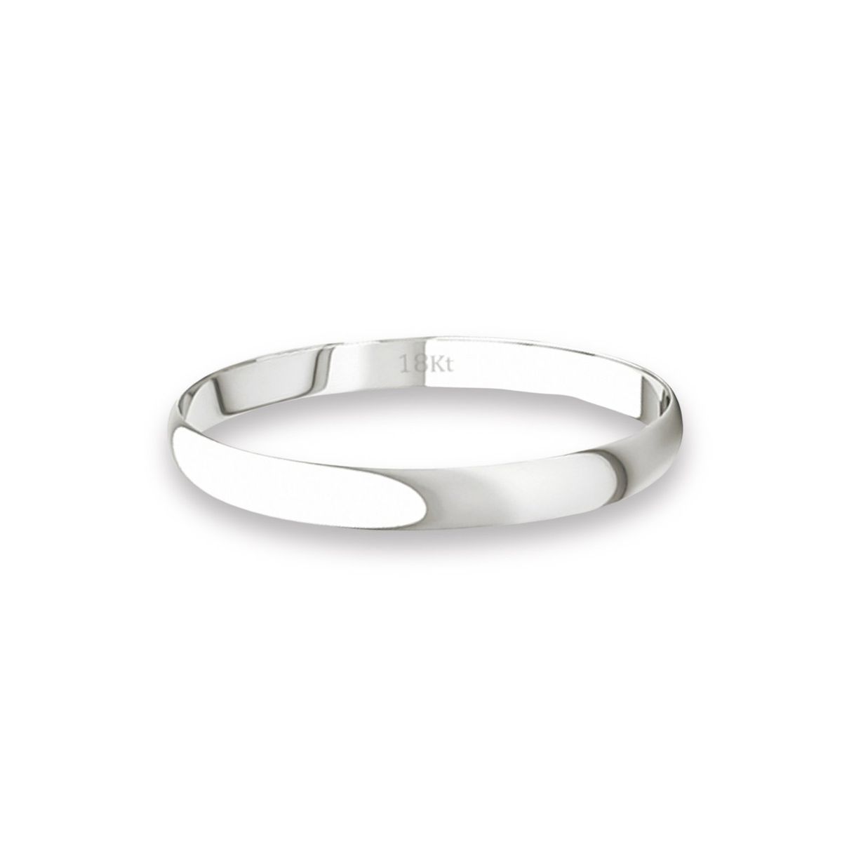 JB JOYAS BARON - Argolla Matrimonio Ilusión de Oro Blanco 18kt Inglés Verona de 2,0mm