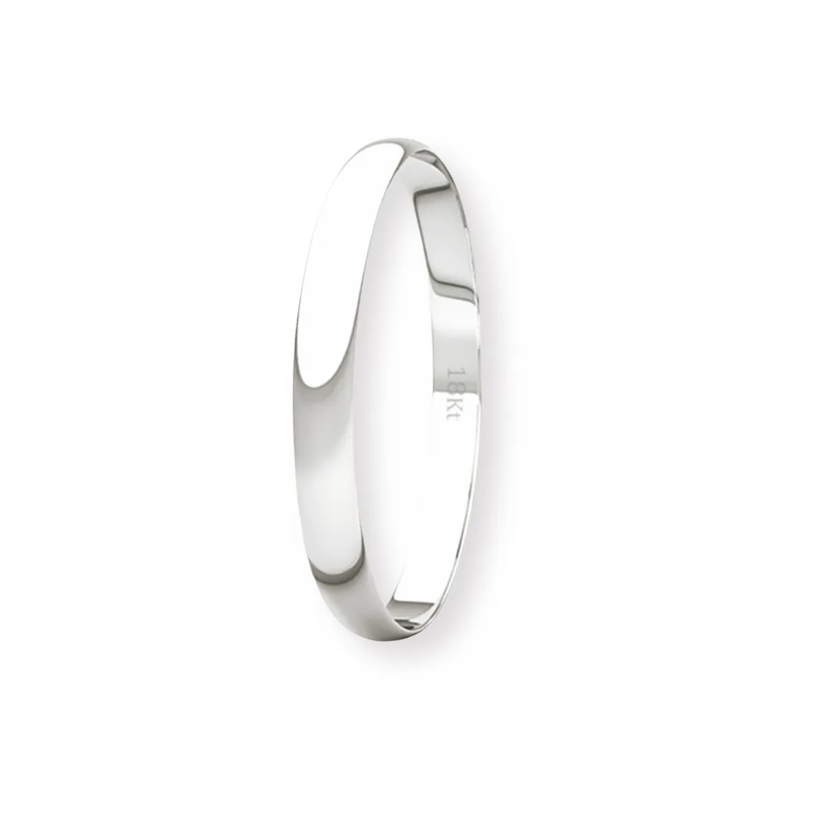 JB JOYAS BARON - Argolla Matrimonio Ilusión de Oro Blanco 18kt Inglés Verona de 2,0mm