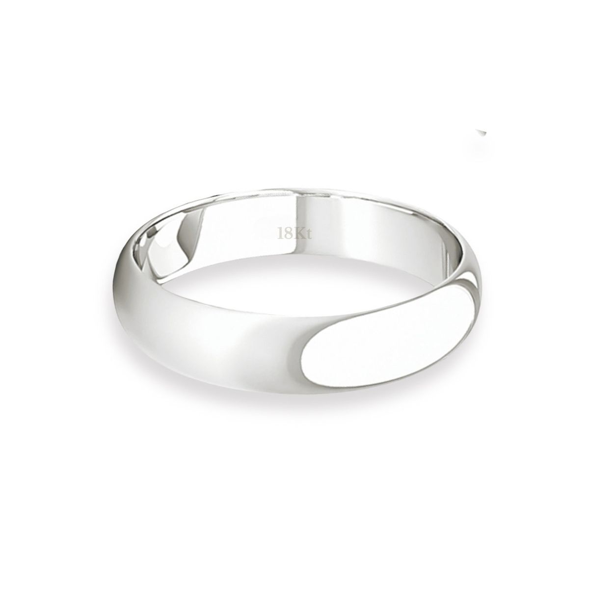 JB JOYAS BARON - Argolla Matrimonio de Oro Blanco 18kt Inglés Venecia de 3,5mm