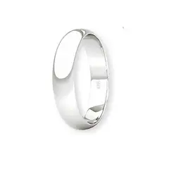 JB JOYAS BARON - Argolla Matrimonio de Oro Blanco 18kt Inglés Venecia de 3,5mm