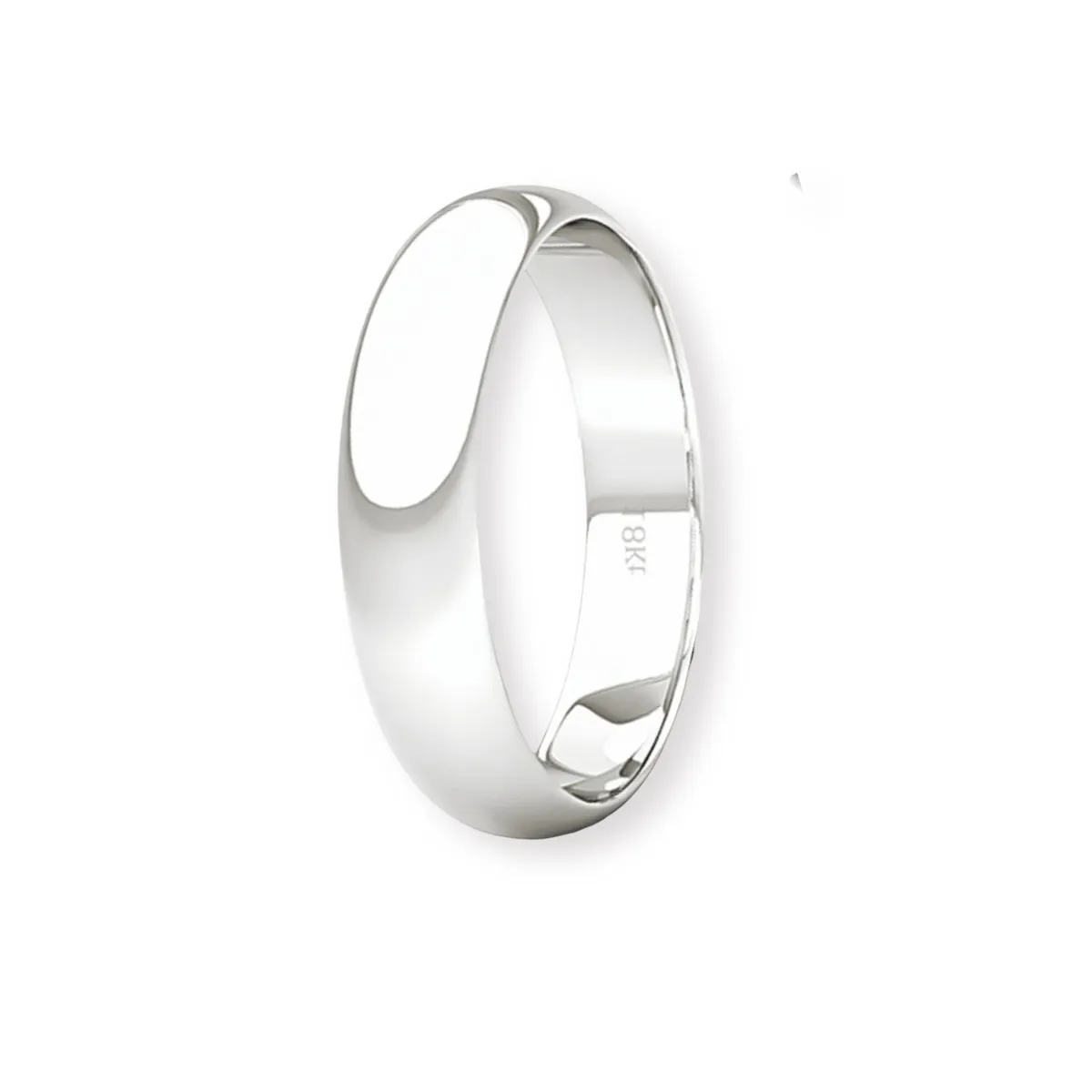 JB JOYAS BARON - Argolla Matrimonio de Oro Blanco 18kt Inglés Venecia de 3,5mm