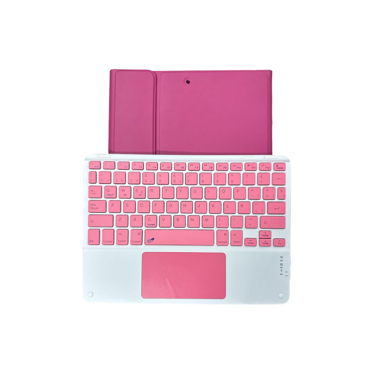 JOIGO - Funda Para iPad 10.2 7a 8a 9na Gene Teclado Touchpad Fucsia