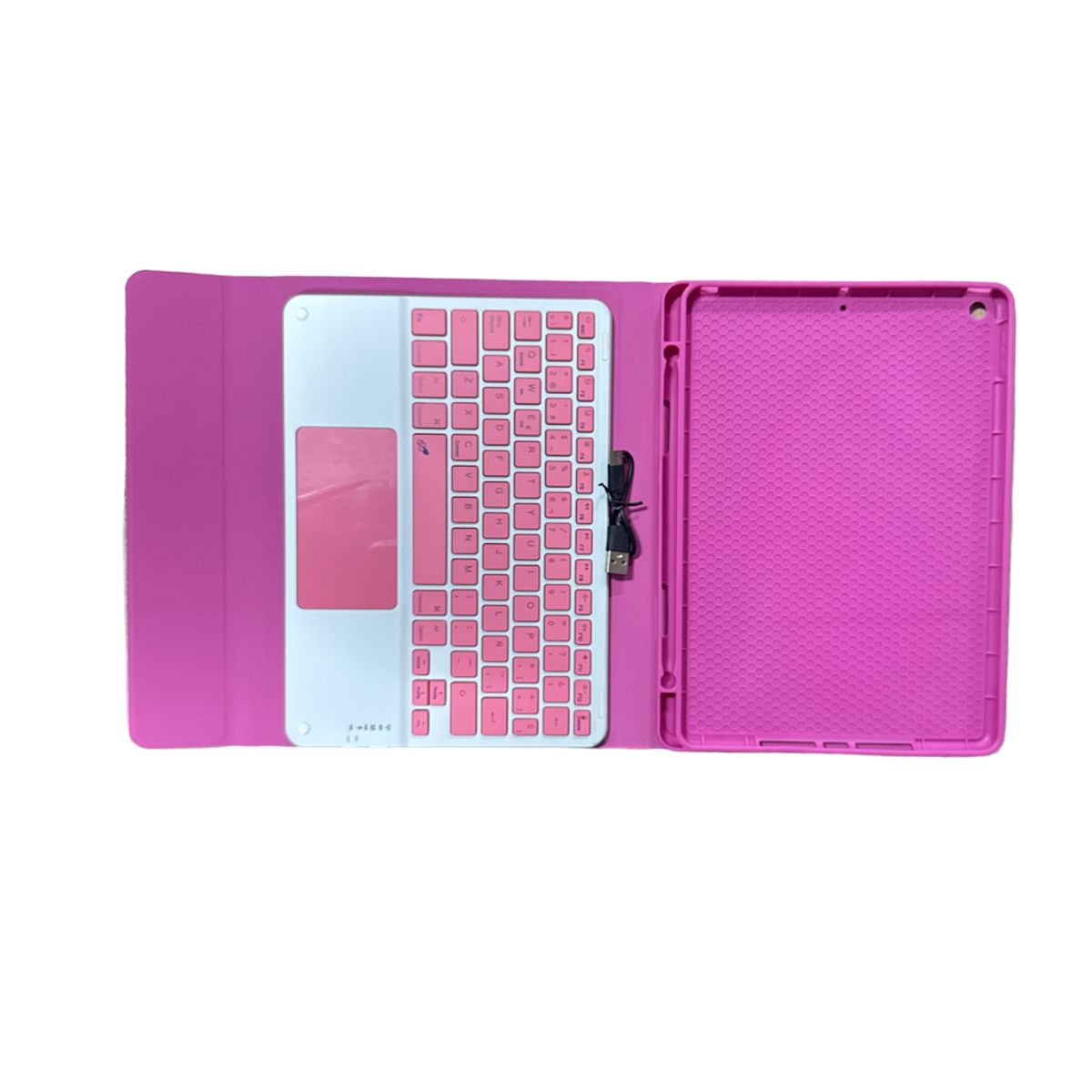 JOIGO - Funda Para iPad 10.2 7a 8a 9na Gene Teclado Touchpad Fucsia