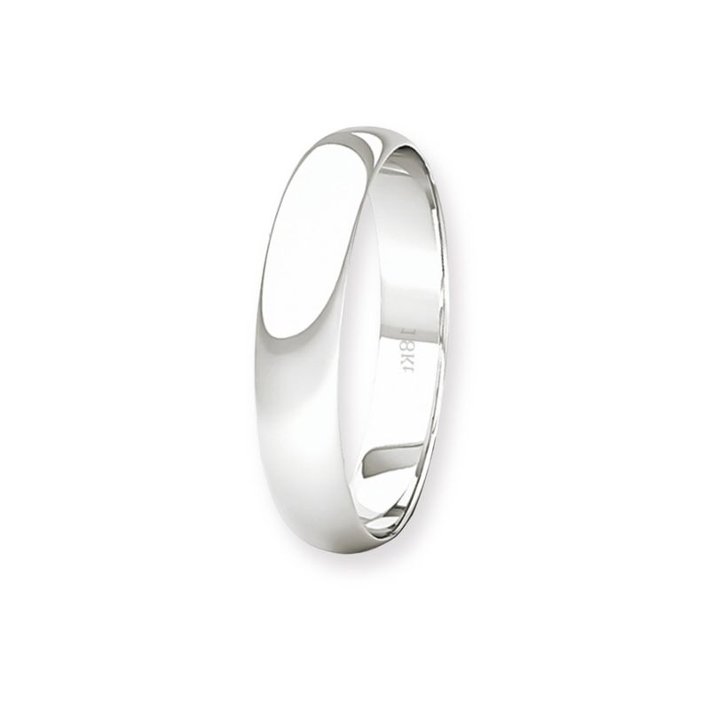 JB JOYAS BARON - Argolla Matrimonio de Oro Blanco 18kt Inglés Rodas de 3,5mm