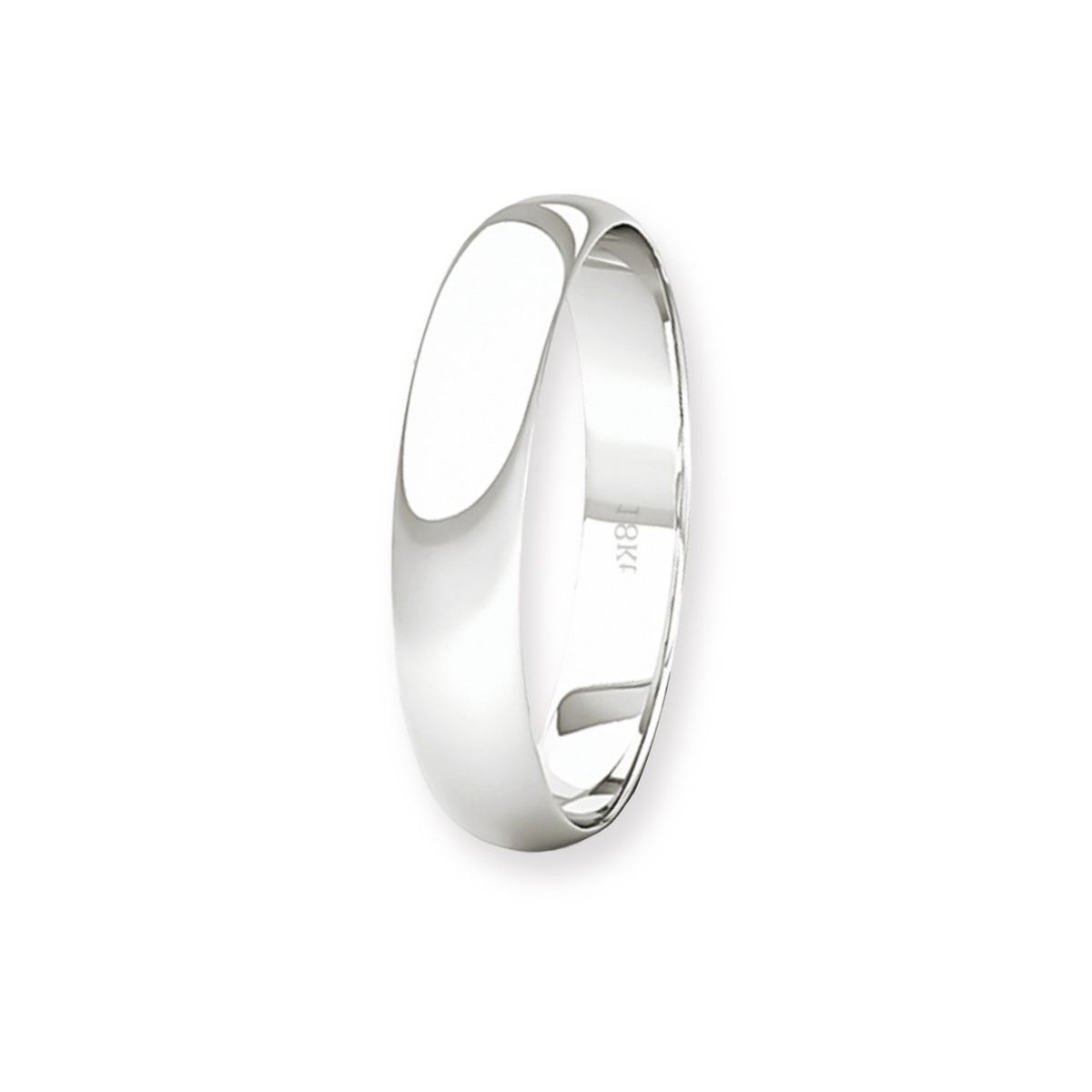 JB JOYAS BARON - Argolla Matrimonio de Oro Blanco 18kt Inglés Rodas de 3,5mm