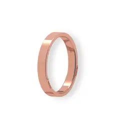 JB JOYAS BARON - Argolla Matrimonio de Oro Miel 18kt Tubo Ferrada de 3,5mm