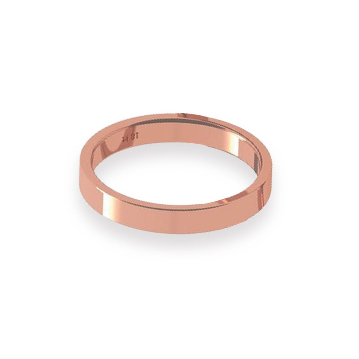 JB JOYAS BARON - Argolla Matrimonio de Oro Miel 18kt  Tubo Ferrada de 3,5mm