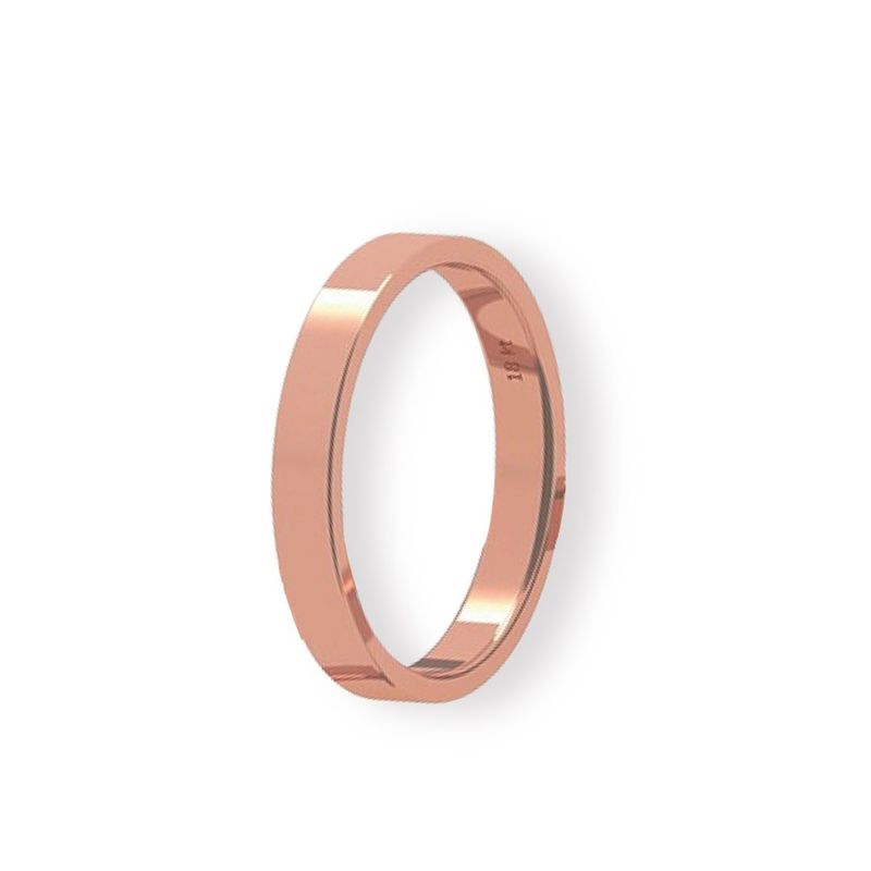 JB JOYAS BARON - Argolla Matrimonio de Oro Miel 18kt  Tubo Ferrada de 3,5mm
