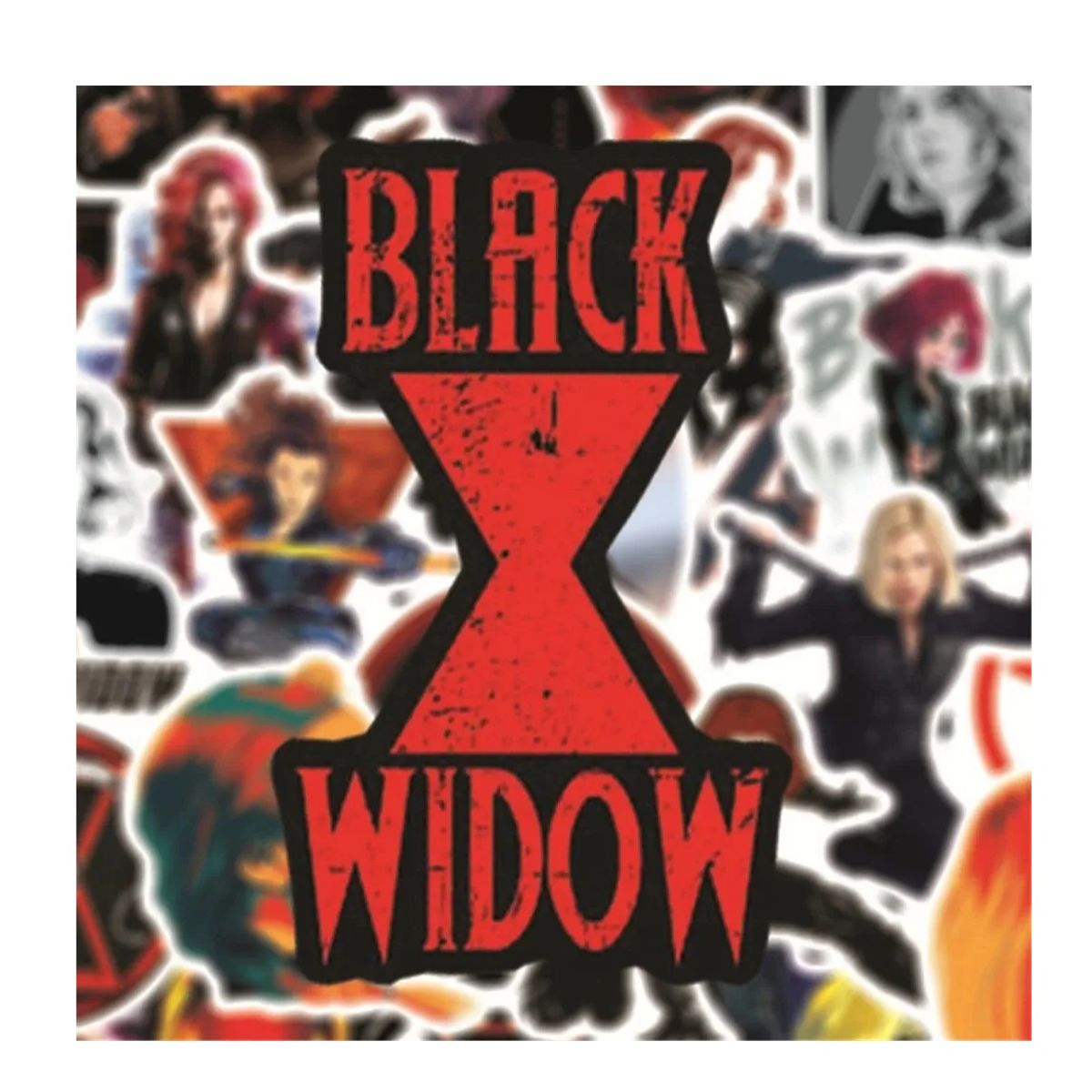 GARSIL - 50 Stickers Black Widow - Etiquetas Autoadhesivas