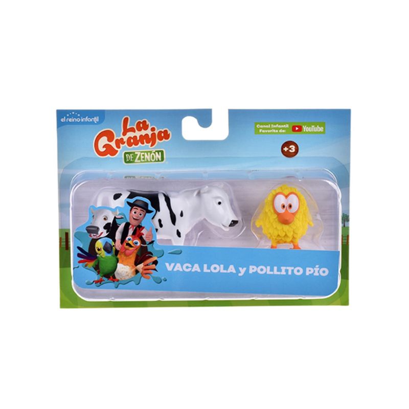 ANSALDO - Pack De 2 Figuras Vaca Lola Y Pollito Pío La Granja De Zenón