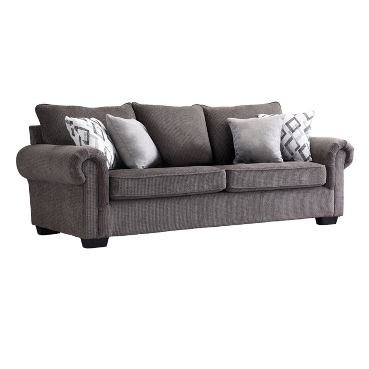 MSA MUEBLES SANTA ANA - Sofá 3 Cuerpos Casey Gray (235 x 95 x 90 cm)