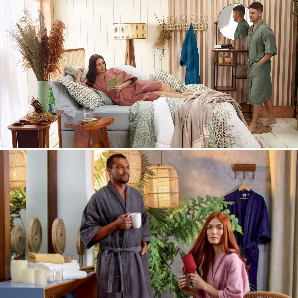 TEKA - Bata Venus Rosa Malba Terciopelo L - 300gm² - 100% Algodón