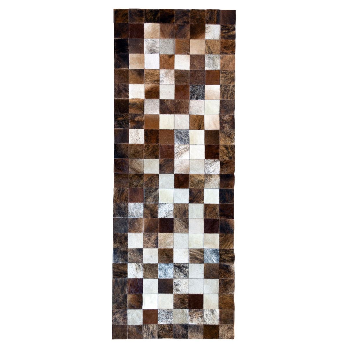 MOO HOGAR - Alfombra de Pasillo Cuero 80 X 220Cm Diseño 10X10cm
