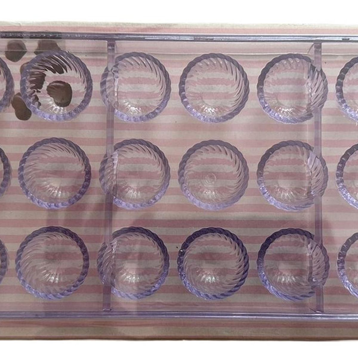 GENERICO - Molde Acrilico Para Chocolate - Esfera Espiral