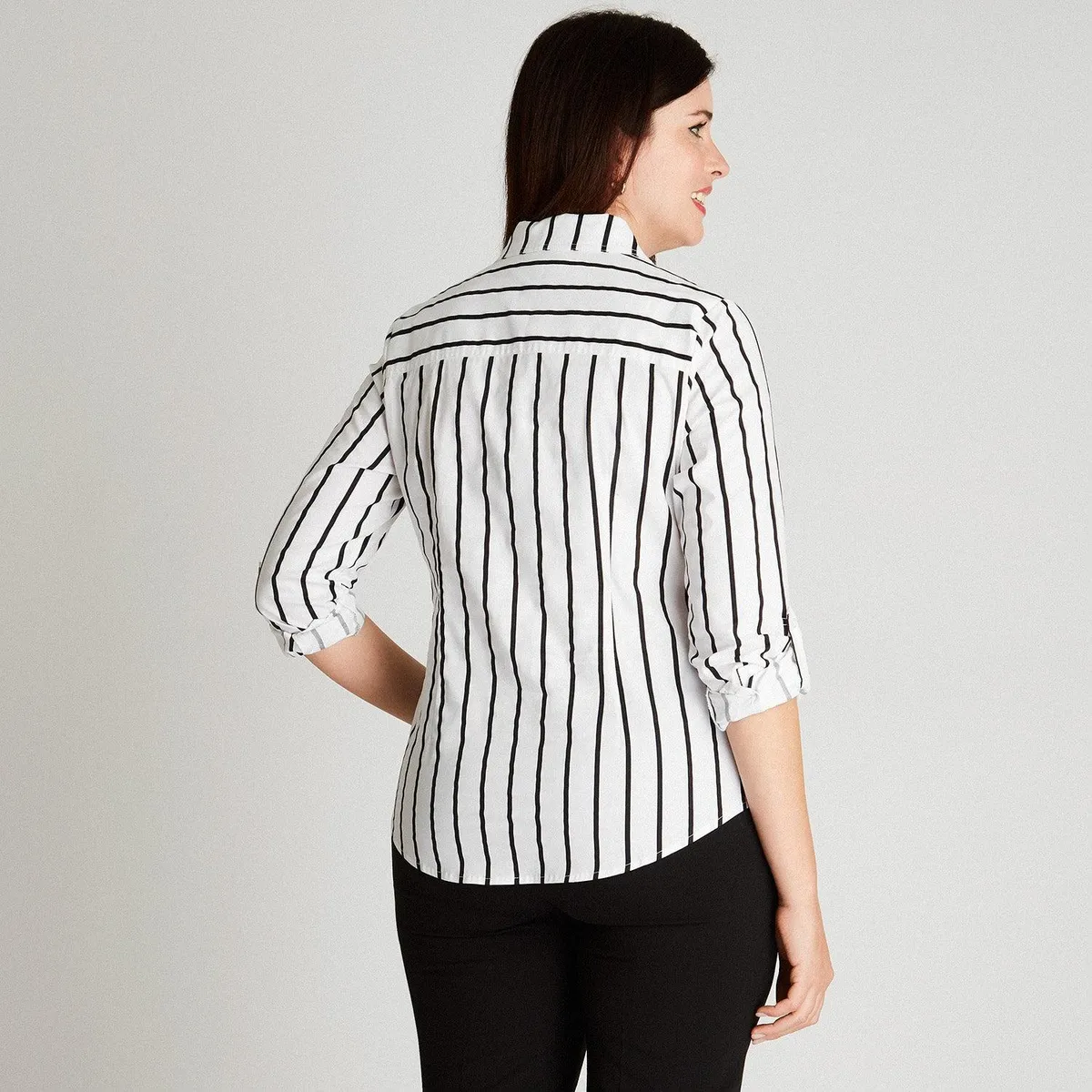 LORENZO DI PONTTI - Blusa Negra Cuello Camisero