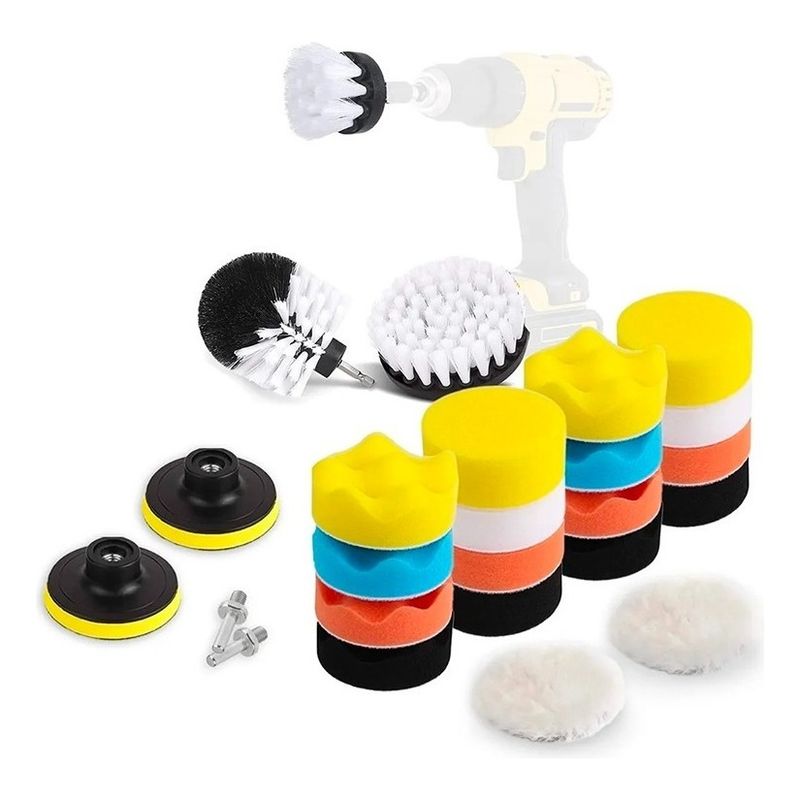 U BUY - Kit 23 Piezas Pulido Pulir Esponja Limpieza Tapiz Auto