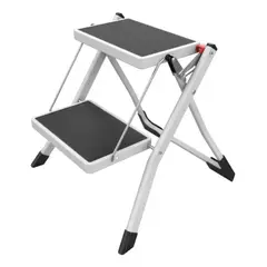 U BUY - Escalera Multiuso Plegable 2 Peldaños Ultra Compacta