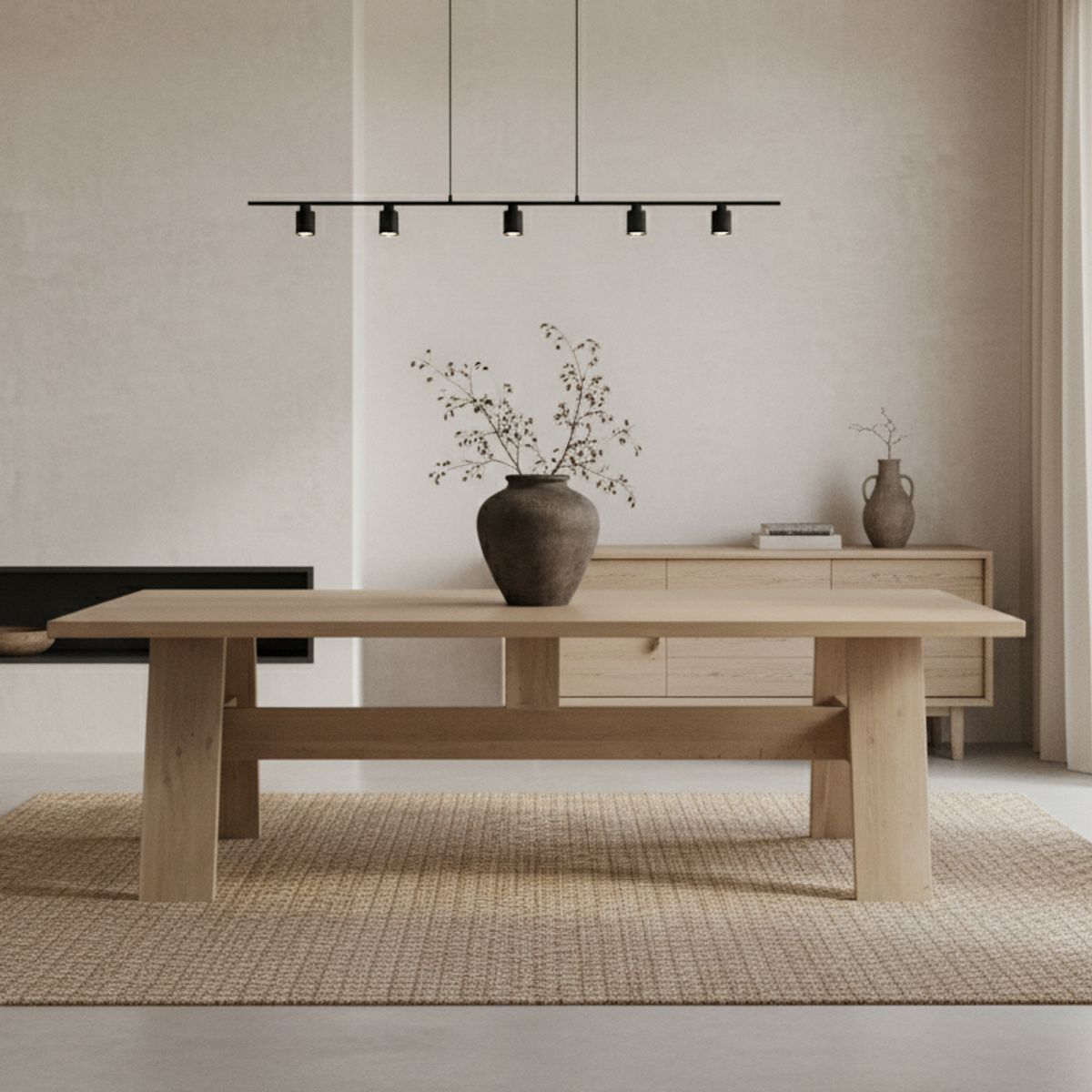 MILK - Mesa Comedor Asia Natural