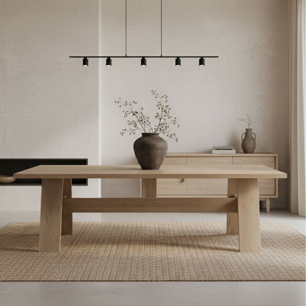 MILK - Mesa Comedor Asia Natural