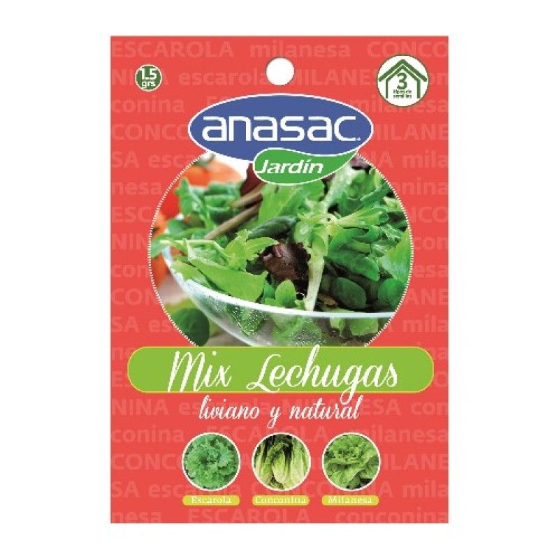 ANASAC - Semillas Mix Lechugas 15 Gr