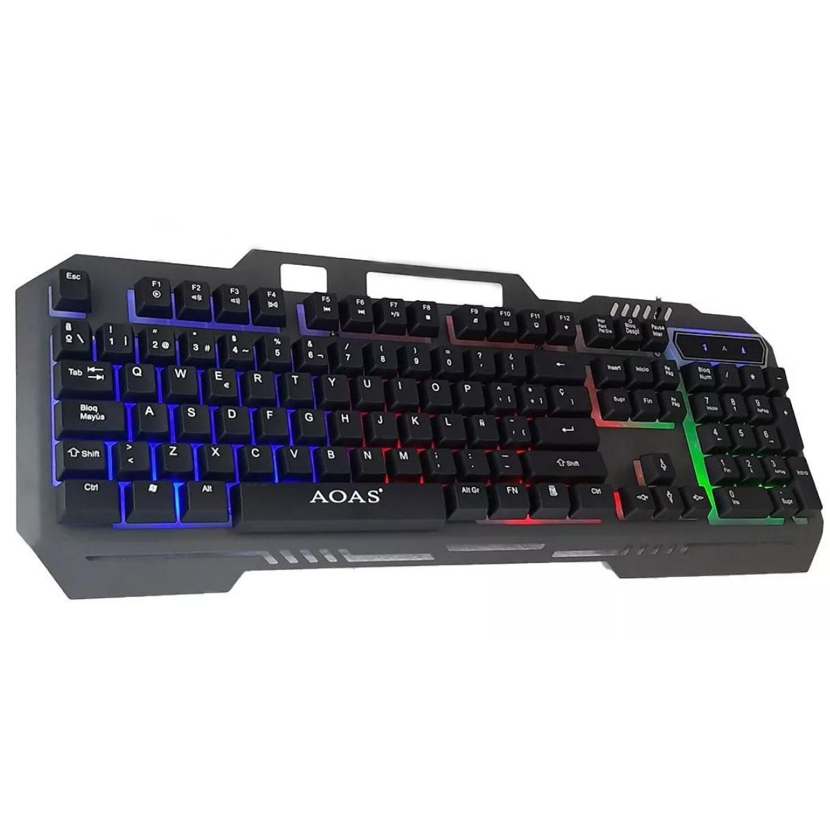 GENERICO - Teclado Gamer Metálico Rgb Aoas M888 Resiste Salpicaduras