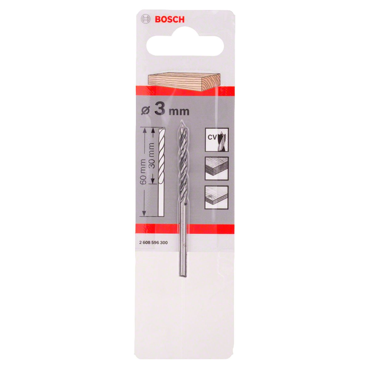 BOSCH - BROCA MADERA 3MM BOSCH 2608596300