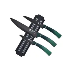 BERGNER - JUEGO DE CUCHILLOS 4PCS ACERO INOX VERDE