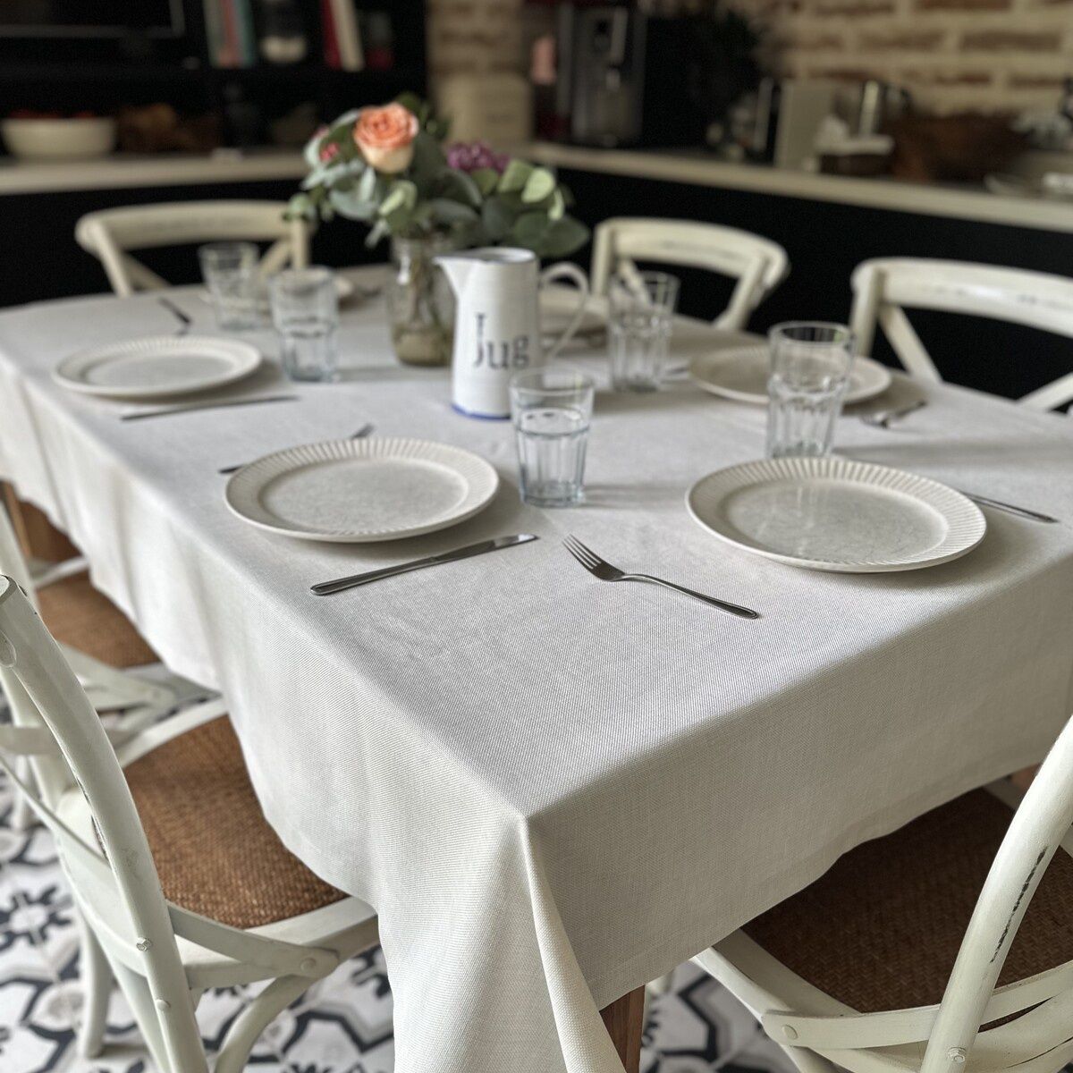 CASA CECILIA - Mantel Rústico Beige Claro 180x280 Casa Cecilia