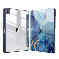 GENERICO - Funda Smart Cover Clear Mármol Para iPad Air 4ta 5ta 10.9 Azul