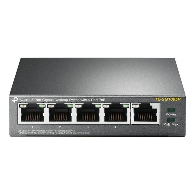 TP LINK - Switch Gigabit Poe+ Tp-link Tl-sg1005p 65w 10/100/1000 Poe